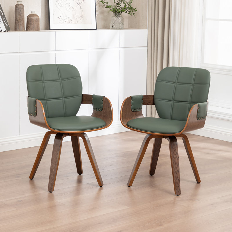 Ensemble de 2 chaises de salle à manger Braiden, Vert