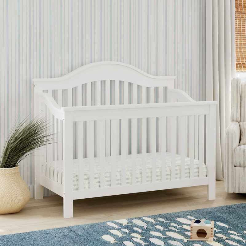 Lit de bébé convertible 4-en-1 Jayden, blanc