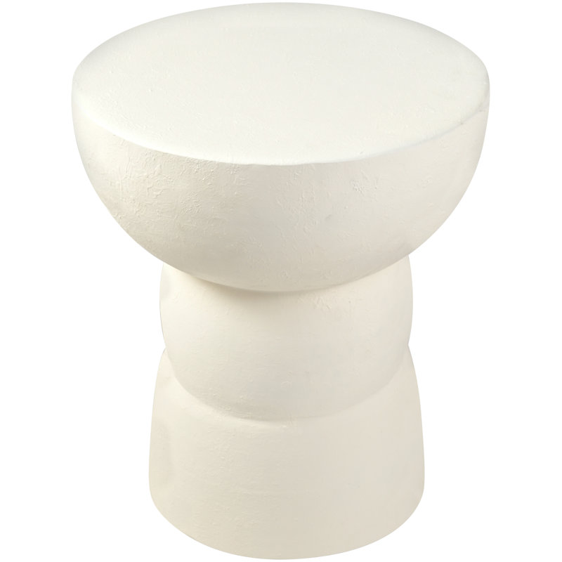 Table de bout en aluminium Collins, Crème, crème