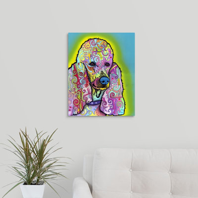 « caniche », reproduction sur toile