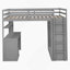 Lit mezzanine avec tiroirs, bureau et garde-robe-16300283