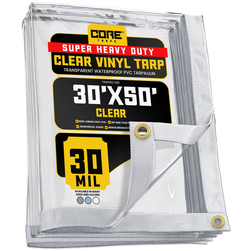 Bâche en vinyle 30 mil Extreme, Transparent, H 600 po x l 360 po x P 1 po
