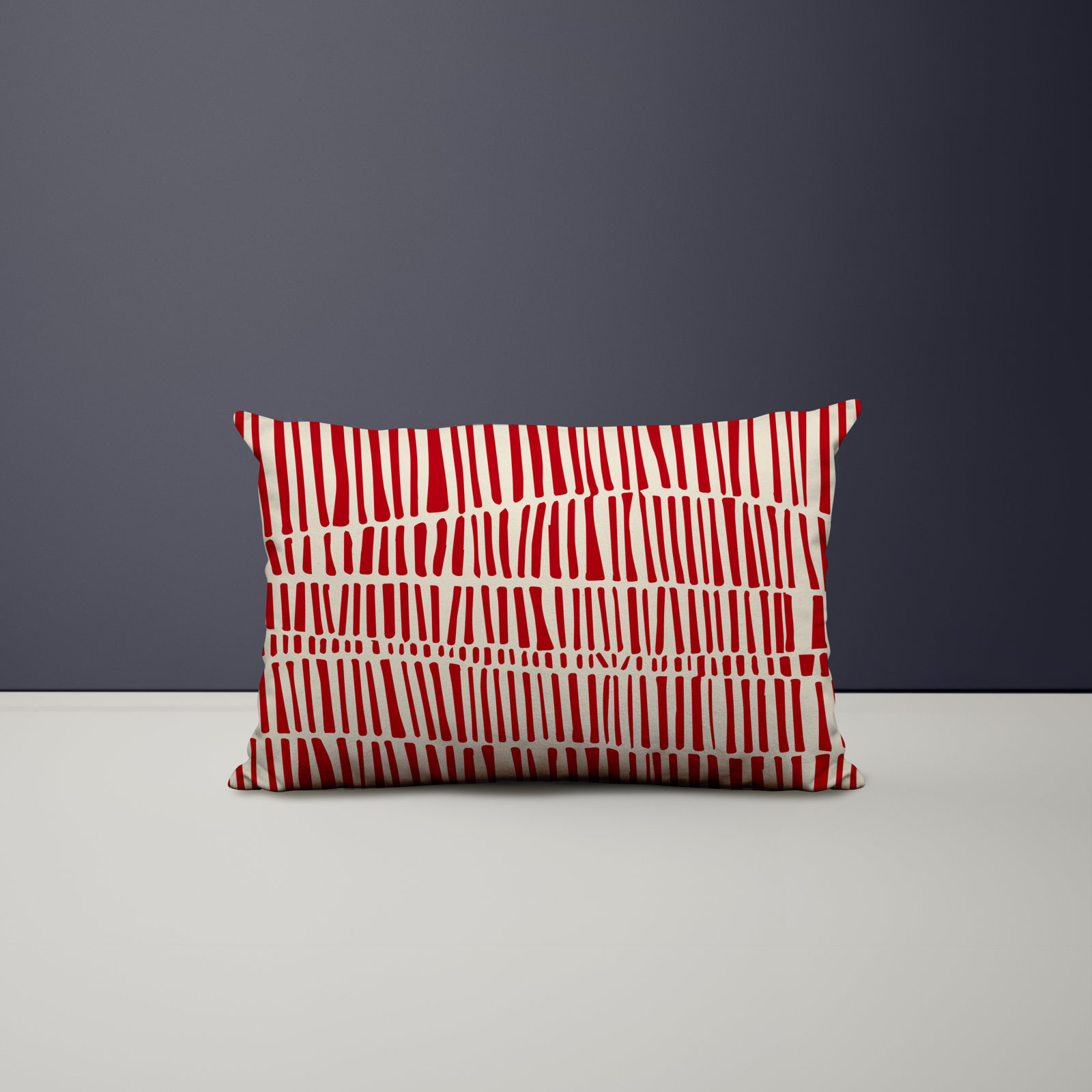 Ikom Lumbar Pillow, Red, 14"H x 20"W