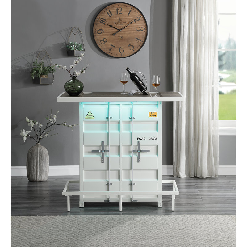 Bar avec rangement pour le vin Callao, Blanc