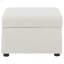 Repose-pieds beige avec rangement relevable hydraulique