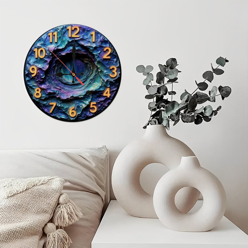 Horloge en cristal avec portail vortex