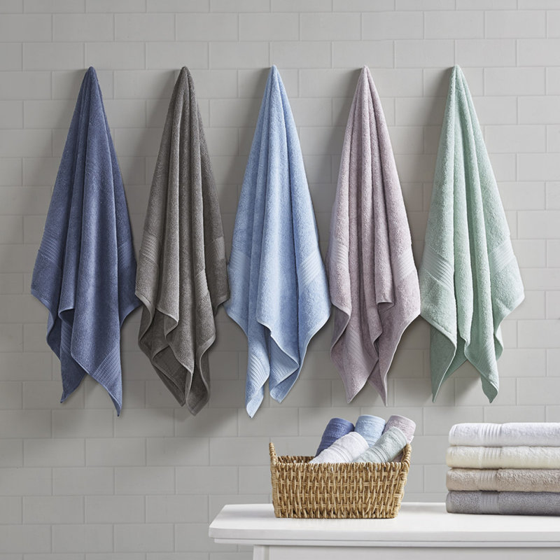 6 Piece Organic Cotton Towel Set, Navy