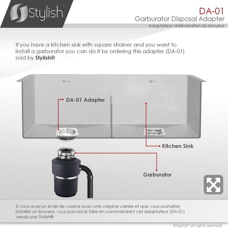 STYLISH Square Garbage Disposal Adapter