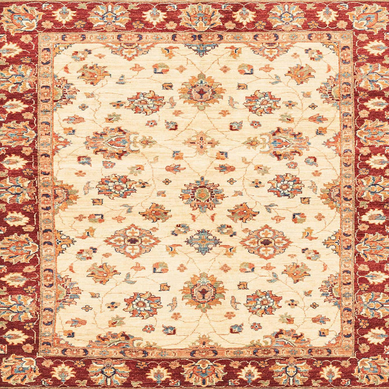 Tapis abstrait moderne 3539, Carré 7 pi