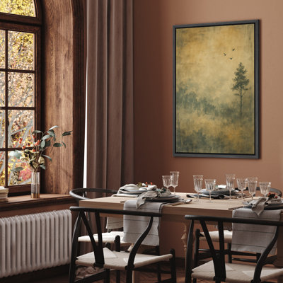 Reproduction d'art sur toile - Paysage rétro maison de campagne moderne pour salon
