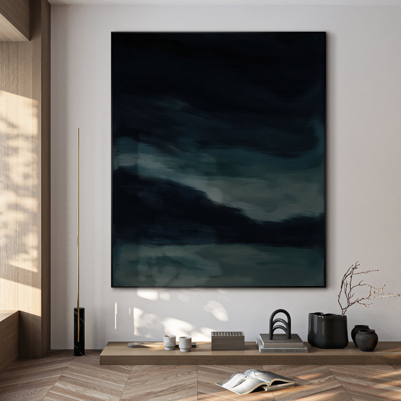 Très grande reproduction d'art sur toile - Paysage côtier de Ocean Beach, H 60 po x l 46 po