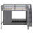 Full Size Loft Bed Frame With Wardrobe,Low Storage Table And Storage Staircase-2024426045