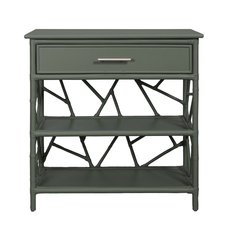 End Table with Storage, Evergreen
