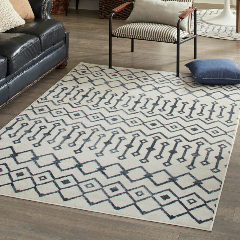 Tapis sable / ivoire Alisah, Rectangle 5 pi 3 po x 8 pi