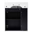 Meuble-lavabo 21,6 po avec lavabo en céramique - noir, rangement à gauche, meuble-lavabo moderne 21,6 po, noir-372640521
