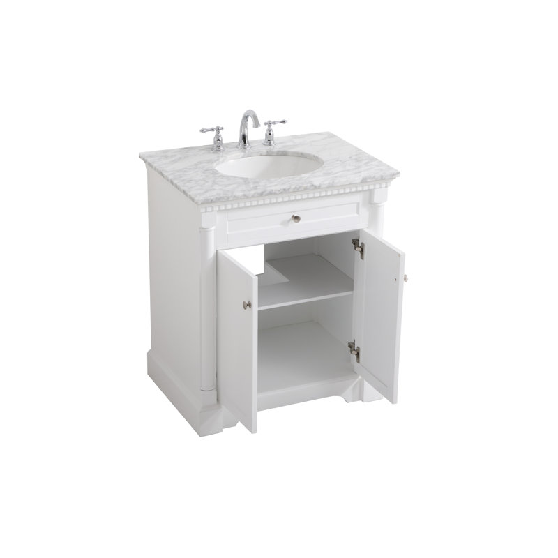 Ensemble de meuble-lavabo simple 30 po, Blanc