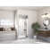 DeerValley 35" L x 35" W Square Shower Base Pan Single Threshold White Acrylic Center Drain, Non-slip Design