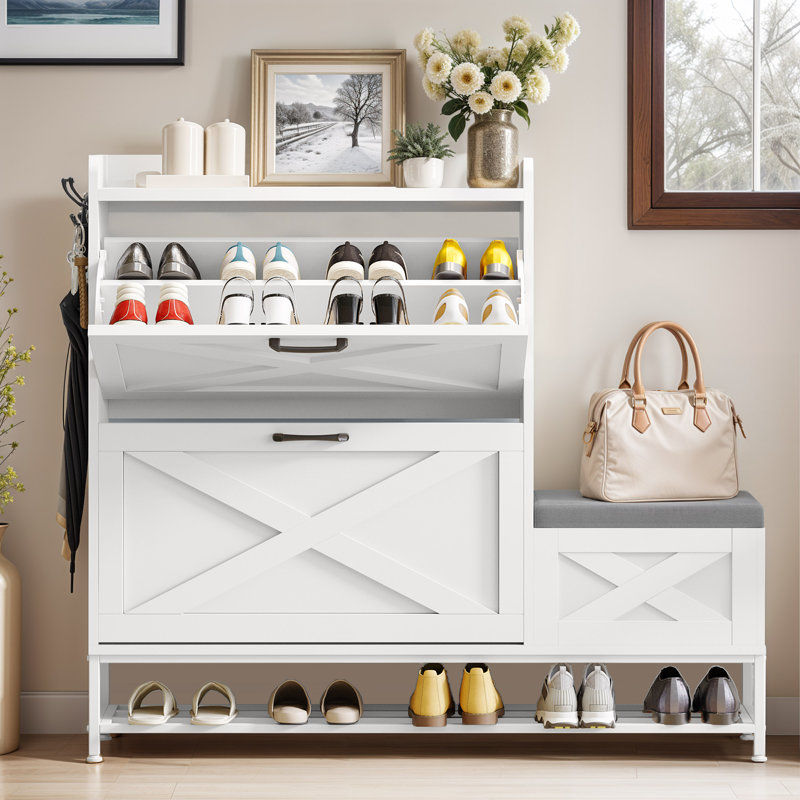 Armoire de rangement pour chaussures 16 paires, Bois de chêne