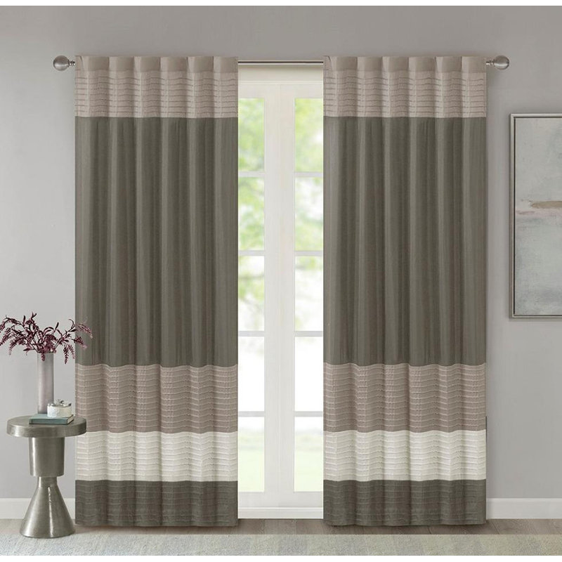 Polyoni Fabric Pintuck Curtain Panel - Single Piece, Exquisite Craftsmanship
