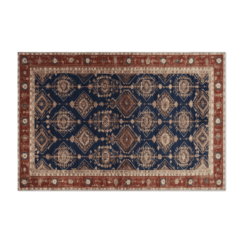 Tapis mauve intérieur et extérieur ArtDeco, Rectangulaire 3 pi x 5 pi
