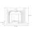 Beige + Black Solid Wood Freestanding Fireplace