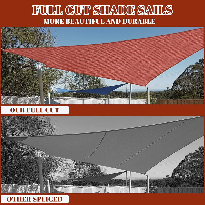 Shade Sail 12X16ft Rectangle Shade Canopy Outdoor ...