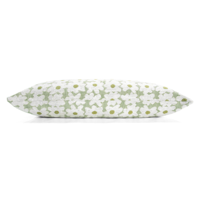 Daisy Performance Square Pillow Cover & Insert, Square 22", Pear