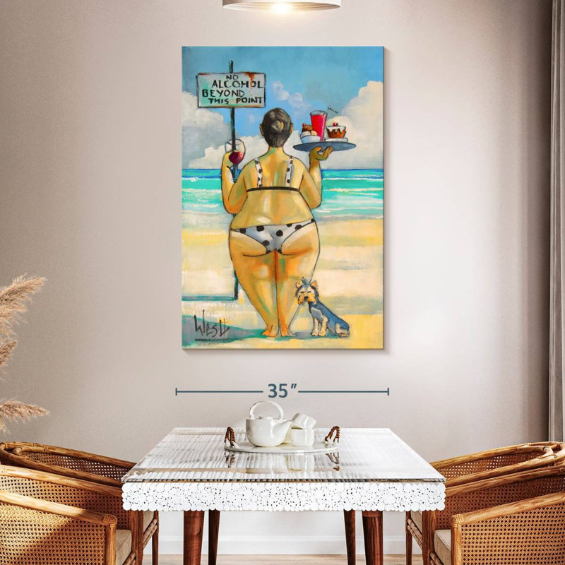 Ketti No Alcohol Beyond This Point, 51" H x 34" W