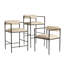 Barbana Upholstered Stool with Metal Frame-1340407303