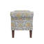 Banc de rangement en polyester avec accoudoirs roulés avec garniture cloutée étain-130092658
