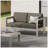 Luxurious Outdoor Loveseat With Aluminum Frame, Deep Seating, And Low Profile For Compact Spaces-1319635765