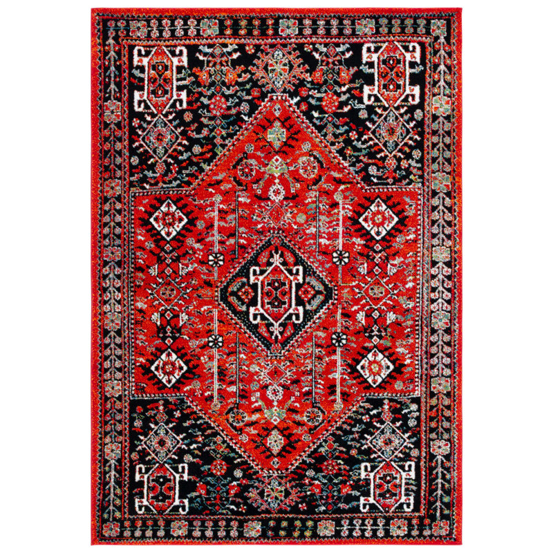 Vintage Hamadan Performance Oriental Rug, Square 6'7"