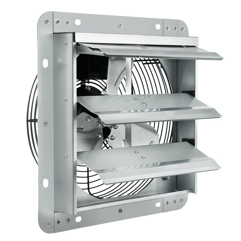 Ventilateur d'extraction mural en métal 1 pièce 10 pouces ventilateur argent 820 CFM