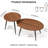 Nesting Coffee Table Set Of 2, Multi-Functional Side Tables For Living Room, Sofa, Bedside, And Office, Retro Rustic Design With Durable Iron Legs