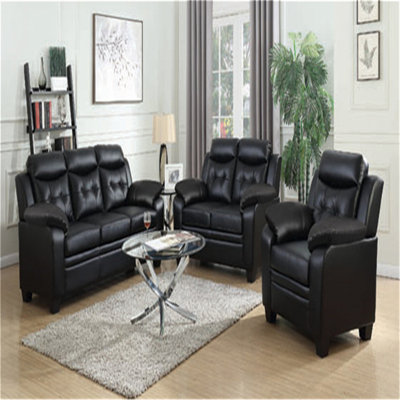 Matsuda 3 - Piece Faux Leather Living Room Set
