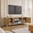 Fluted TV Stand For 80 Inch, Modern Entertainment Center With Storage, Wooden Media Console Cabinet With Fluted Door And Gold Handle For Living Room Bedroom-367195621