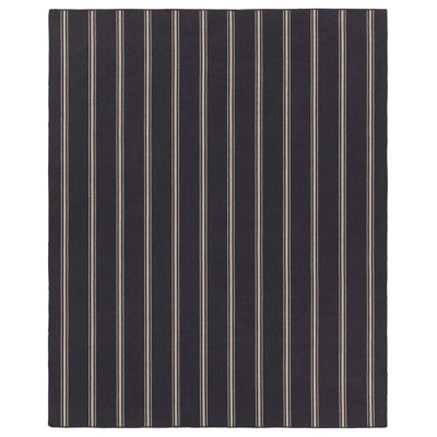Striped Area Rug in Navy/Ivory