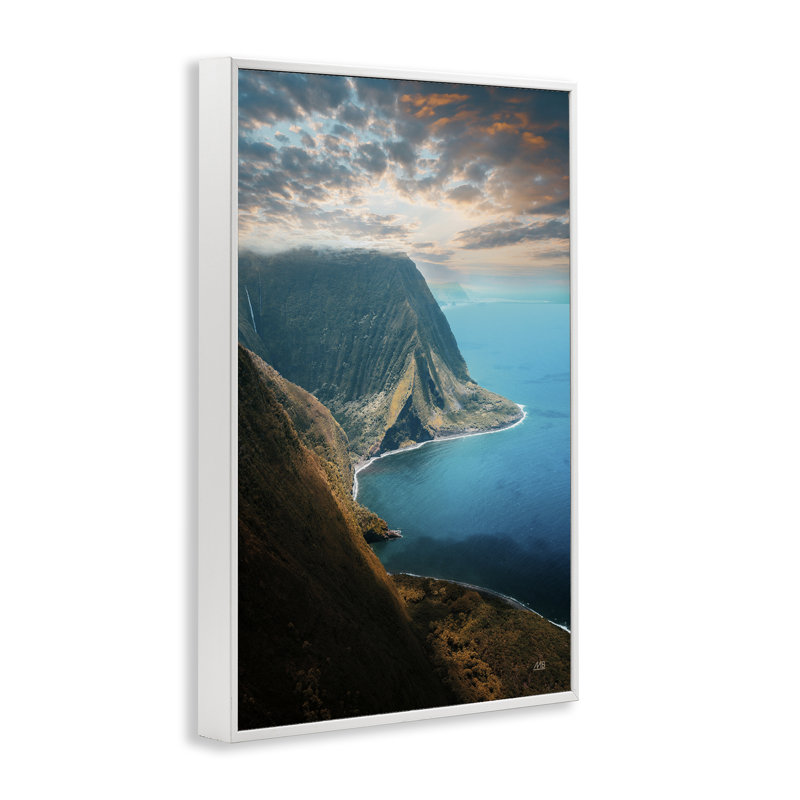  Falaises de la côte hawaïenne, estampe numérique par Max Blakesberg Studios, H 30 po x l 20 po