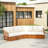 Royal Acacia Patio V Sofa Setctional Set
