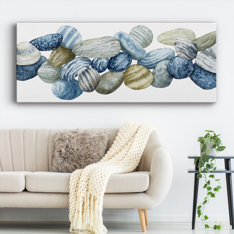 " Found Pebbles III ", 24" H x 60" W x 1.5" D