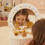 Freniland - Ensemble de salon de coiffure pour enfants - Coiffeuse avec peigne et sèche-cheveux - Coiffeuse et miroir en bois pour 3 ans et plus
