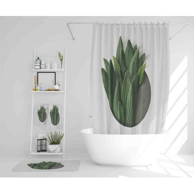 Neshia Polyester Shower Curtain Set