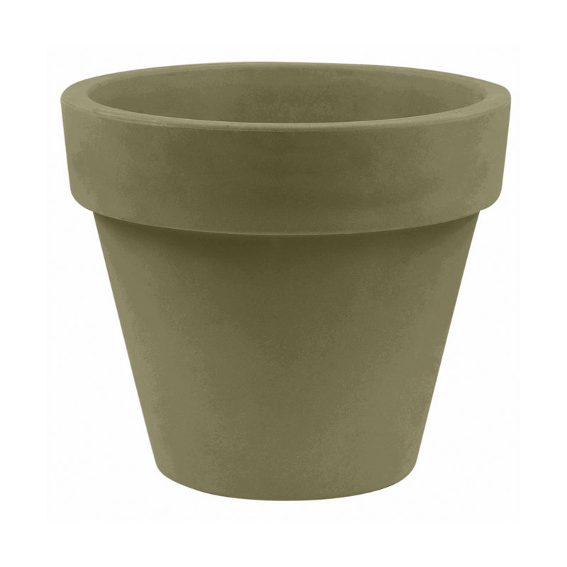 Nano Resin Pot Planter, 6.25" H x 7" W x 7" D, Black