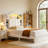 Twin Size Smart LED Upholstered Bed with 2 Under-Bed Drawers, Arched Headboard and All-in-One Storage-1502563012-1502276081