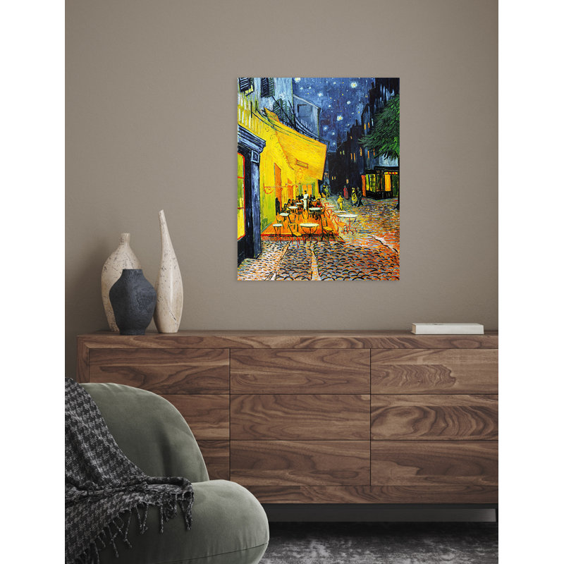 «Cafe Terrace at Night» par Vincent Van Gogh, art mural classique sur toile pour la décoration intérieure, Toile tendue