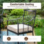 Fauteuil de patio pivotant avec coussin Aiona