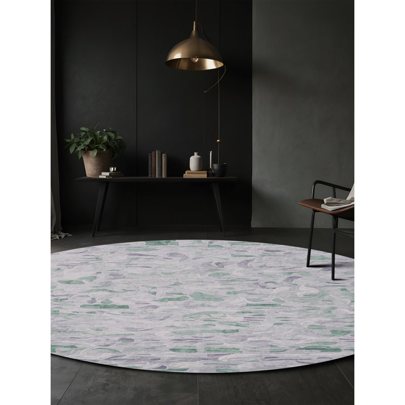 Tapis gris soyeux et moelleux, Rectangle de 5 pi x 8 pi