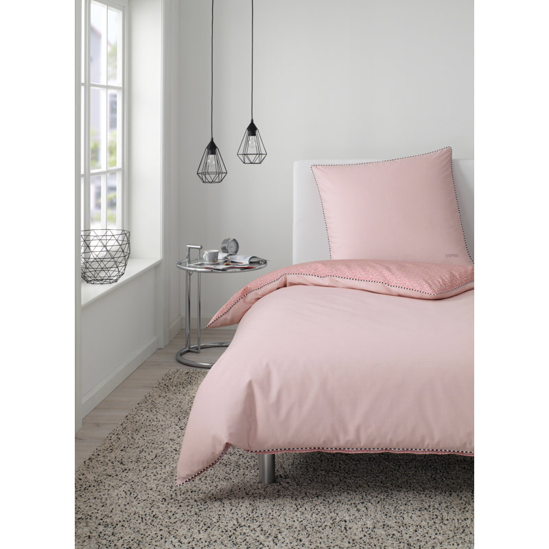 Scatter Reversible Duvet Cover Set, Double - 2 Pillowcases (80 x 80 cm), Rose