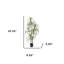 Arbre Dracaena artificiel vert 63 po en pot de ciment noir cylindrique