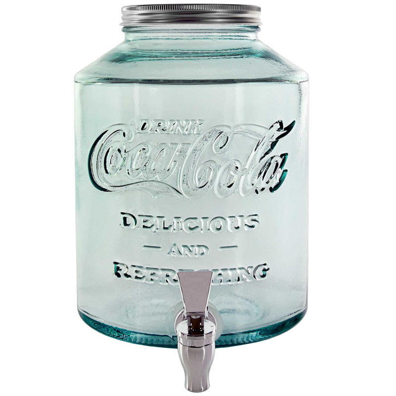 Glass 2 - Piece Beverage Dispenser Set
